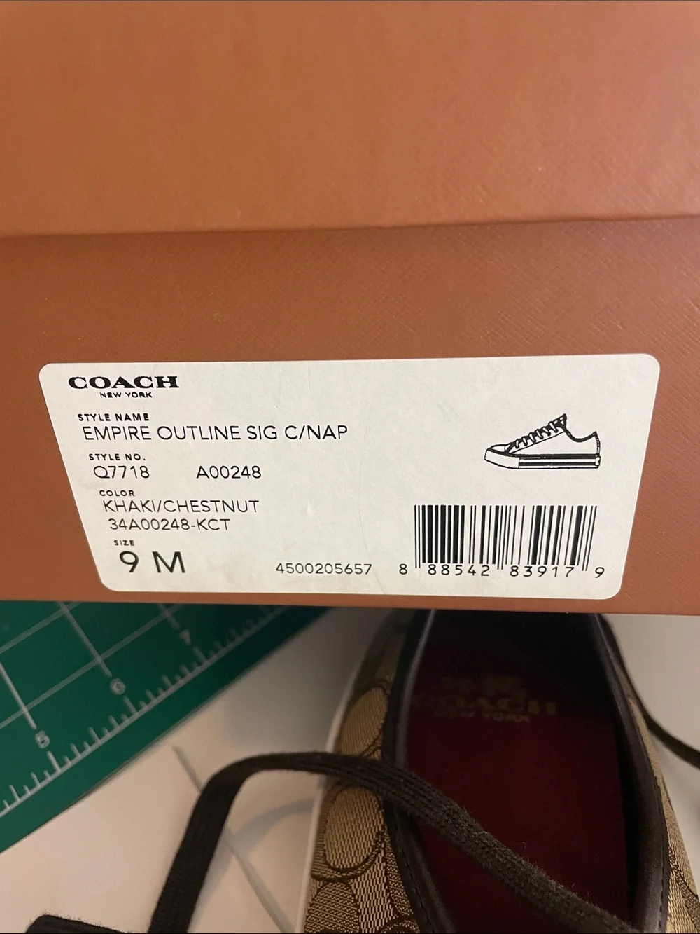 COACH Signature Outline Canvas Empire Low-Top Sneakers (Designer) New In Box! - Picture 6 of 9